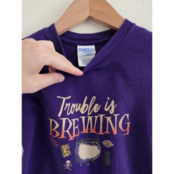 4T Kids Hocus Pocus Trouble Is Brewing Purple T-shirt - Picture 3 of 4